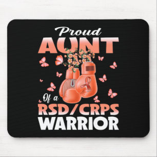 Proud Aunt Of A Rsd Crps Warrior Awareness Boxing  Mouse Mat