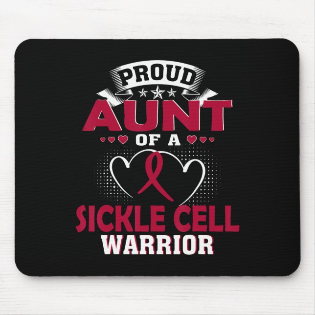 Proud Aunt Of A Sickle Cell Warrior  Mouse Mat (Front)