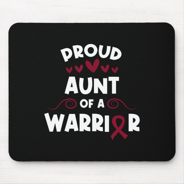 Proud Aunt Of A Sickle Cell Warrior Sickle Cell Aw Mouse Mat (Front)