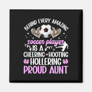 Proud Aunt Of A Soccer Player Auntie Soccer Aunt  Magnet