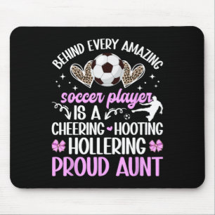 Proud Aunt Of A Soccer Player Auntie Soccer Aunt Mouse Mat