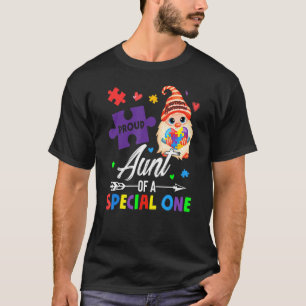 Proud Aunt Of A Special One Puzzle Gnome Autism Aw T-Shirt