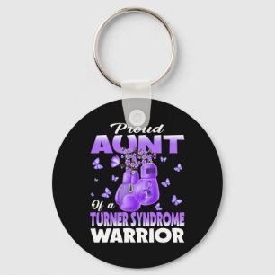 Proud Aunt Of A Turner Syndrome Warrior Awareness Key Ring