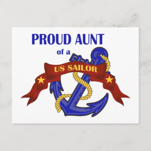 Proud Aunt of a US Sailor Postcard