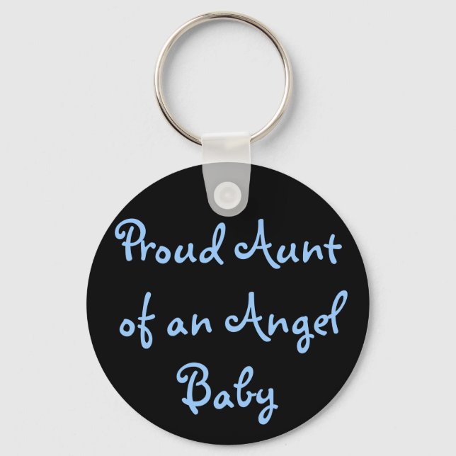 Proud Aunt of an Angel Baby Key Ring (Front)