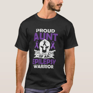 Proud Aunt Of Epilepsy Warrior Seizure Disorder Aw T-Shirt
