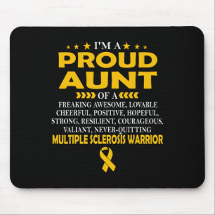Proud Aunt Of Multiple Sclerosis Warrior T Mouse Mat