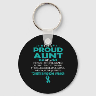 Proud Aunt Of Tourette's Syndrome Warrior T Key Ring