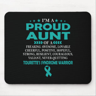 Proud Aunt Of Tourette's Syndrome Warrior T Mouse Mat