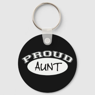 Proud Aunt (White) Key Ring