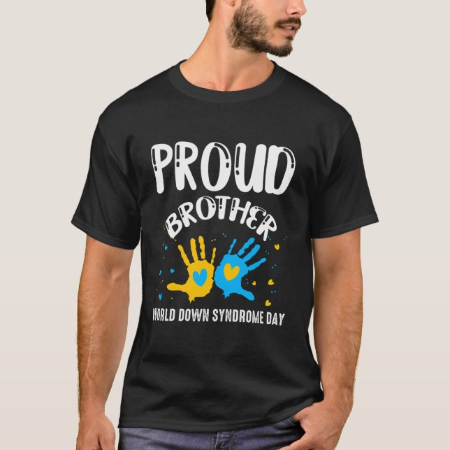 Proud Aunt World Down Syndrome Awareness Family Su T-Shirt (Front)