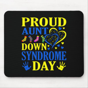 Proud Aunt World Down Syndrome Day Awareness Month Mouse Mat
