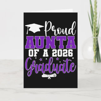 Proud Aunta Of A Cl Of 2026 Graduate Senior Gradua Card