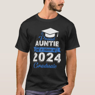 Proud Auntie Class of 2024 Graduate School Collage T-Shirt