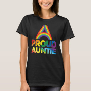Proud Auntie Lgbt Pride Gay Lesbian Rainbow Colorf T-Shirt