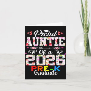 Proud auntie of 2026 pre-k graduate mothers dayPro Card