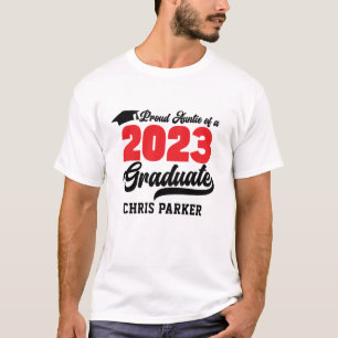 Proud Auntie of a 2023 Graduate Modern Red Script T-Shirt