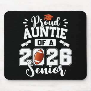 Proud Auntie Of A 2026 Senior Footll Graduation Mouse Mat