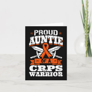 Proud Auntie Of A CRPS Warrior RSD Awareness Ribbo Card