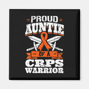 Proud Auntie Of A CRPS Warrior RSD Awareness Ribbo Magnet