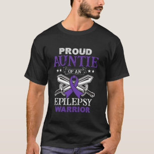 Proud Auntie Of An Epilepsy Warrior Family Matchin T-Shirt