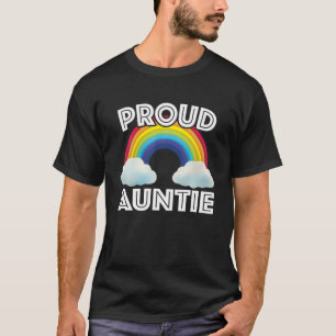 Proud Auntie Of LGBT Gay Ally Community Rainbow T T-Shirt