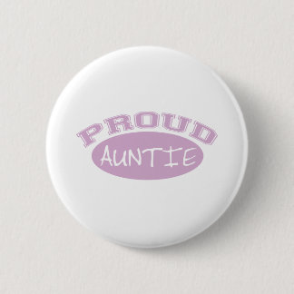 Proud Auntie (Pink) 6 Cm Round Badge