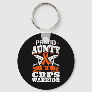 Proud Aunty Of A CRPS Warrior RSD Awareness Ribbon Key Ring