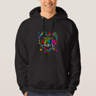 Proud Autism Aunt Autism Awareness Support Family  Hoodie