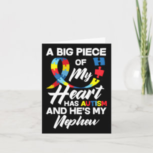 Proud Autism Aunt Uncle Autistic Nephew Autism Awa Card