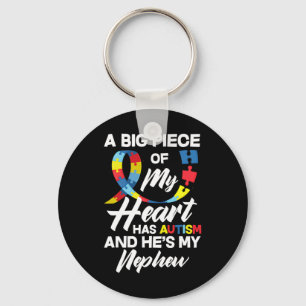 Proud Autism Aunt Uncle Autistic Nephew Autism Awa Key Ring