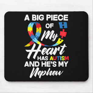 Proud Autism Aunt Uncle Autistic Nephew Autism Awa Mouse Mat