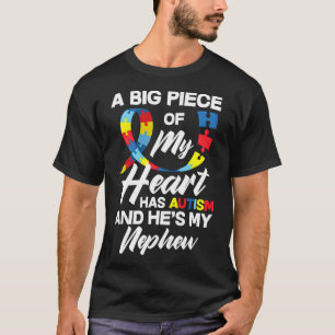 Proud Autism Aunt Uncle Autistic Nephew Autism Awa T-Shirt
