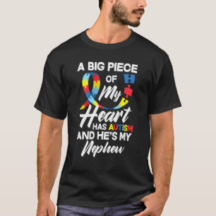 Proud Autism Aunt Uncle Autistic Nephew Autism Awa T-Shirt