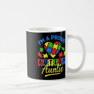 Proud Autism Auntie Awareness Aunt Autistic Niece Coffee Mug