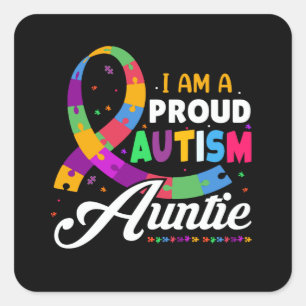 PROUD AUTISM AUNTIE Sticker