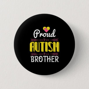 Proud Autism Brother-01.Png 6 Cm Round Badge
