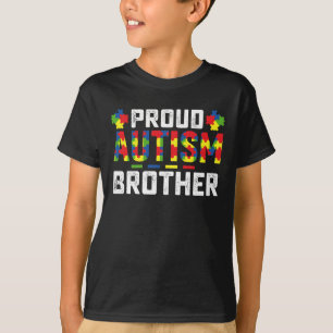 Proud Autism Brother Awareness Autistic Family T-Shirt