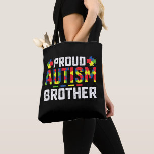 Proud Autism Brother Awareness Autistic Family Tote Bag