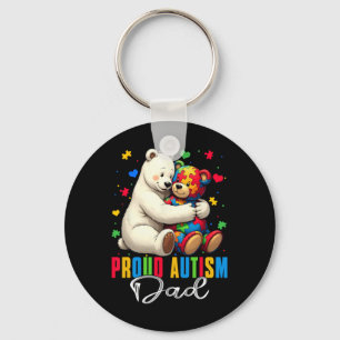 Proud Autism Dad Bear Autism Awareness Autistic So Key Ring