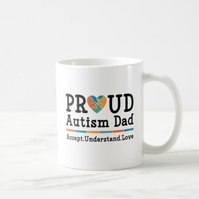 Proud Autism Dad Coffee Mug (Right)