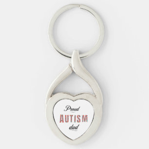 Proud autism dad key ring