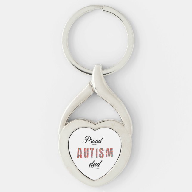 Proud autism dad key ring (Front)