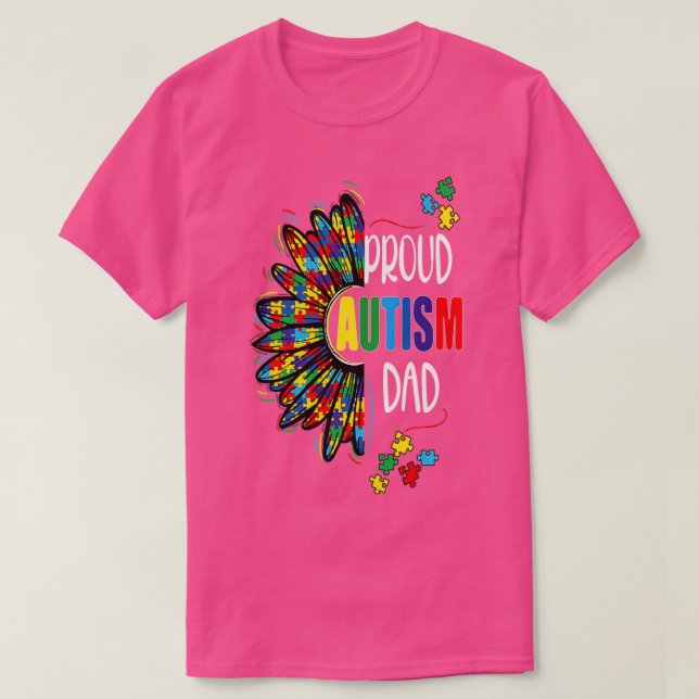 Proud Autism Dad T-Shirt (Design Front)