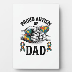 Proud Autism Dad Vintage Engraving Awareness Shirt Plaque