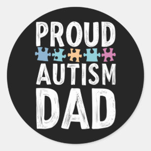 Proud Autism Dad - Voices Of Strength And Love Sti Classic Round Sticker