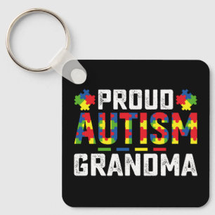 Proud Autism Grandma Awareness Autistic Family Key Ring