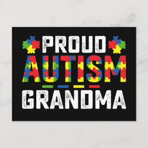 Proud Autism Grandma Awareness Autistic Family Postcard