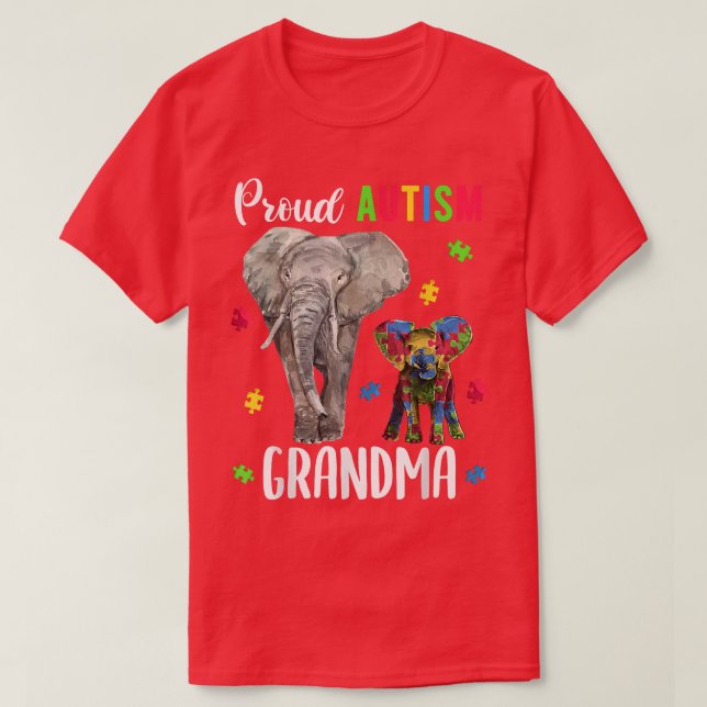 Proud Autism Grandma s, Funny Women's Autism Aware T-Shirt (Design Front)