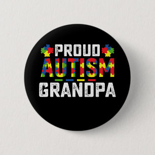 Proud Autism Grandpa Awareness Autistic Family 6 Cm Round Badge